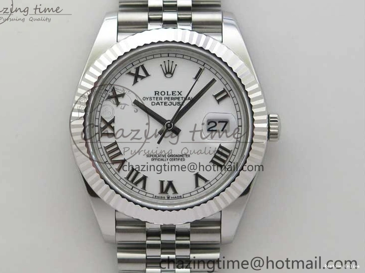 0506 New DateJust 41 126334 ARF 1:1 Best Edition 904L Steel White Roman Dial on Jubilee Bracelet A Bold 2551